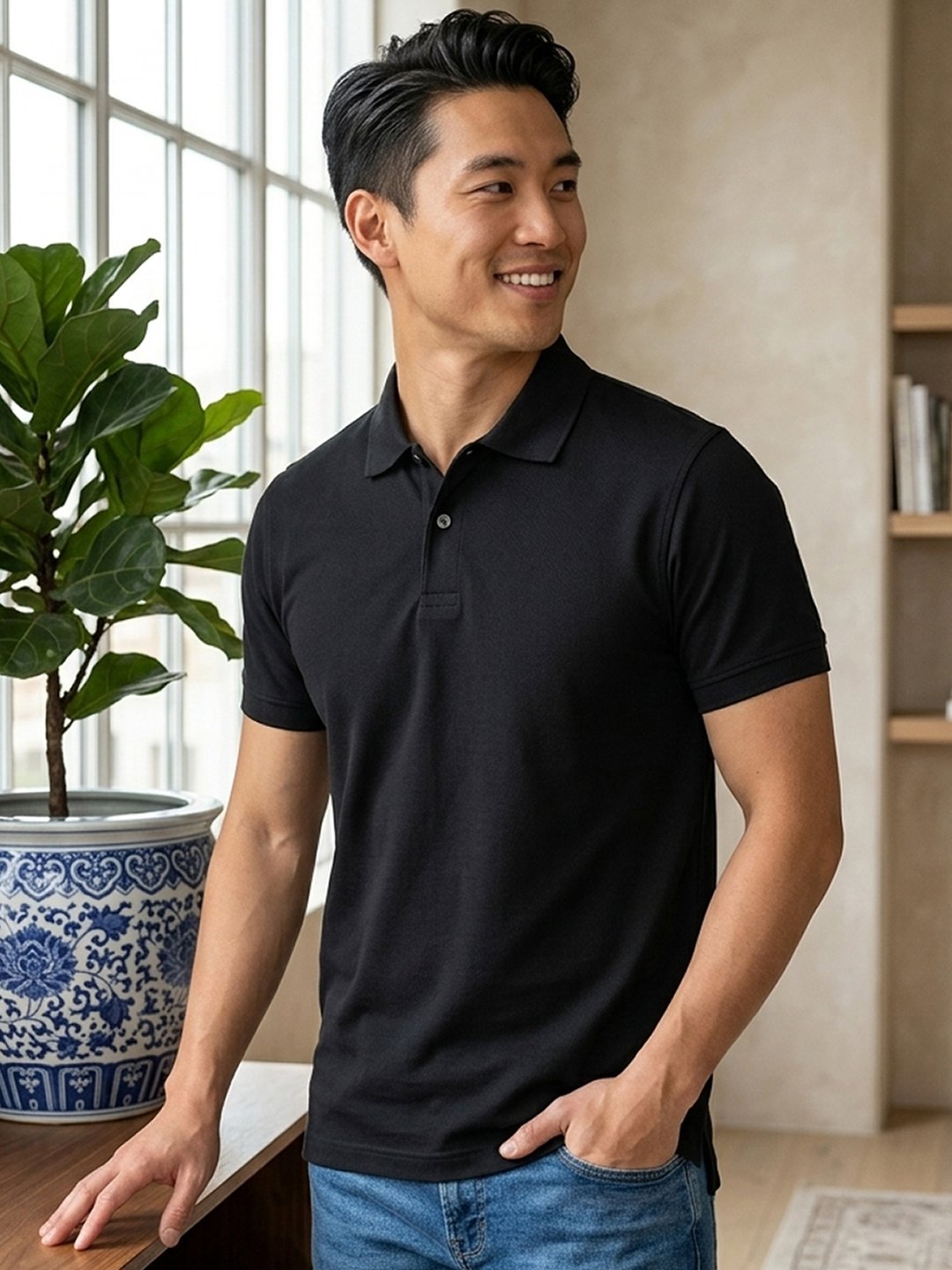 Regular fit polo T-shirt designed for superior comfort with modern styling and premium fabric quality.