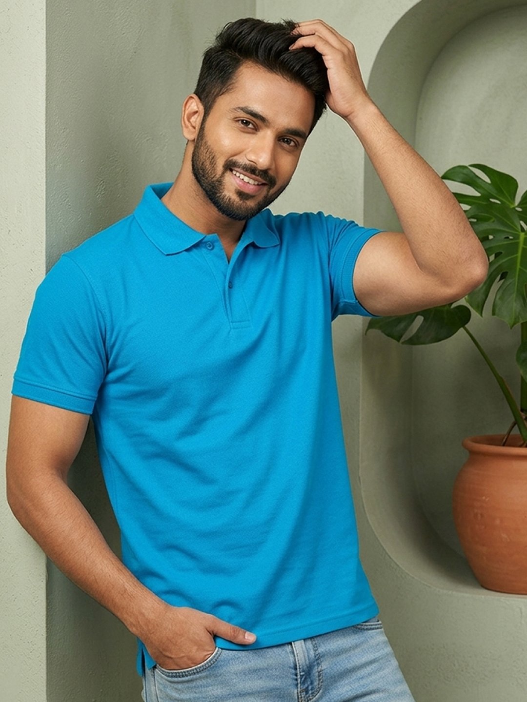 Regular fit polo T-shirt designed for superior comfort with modern styling and premium fabric quality.