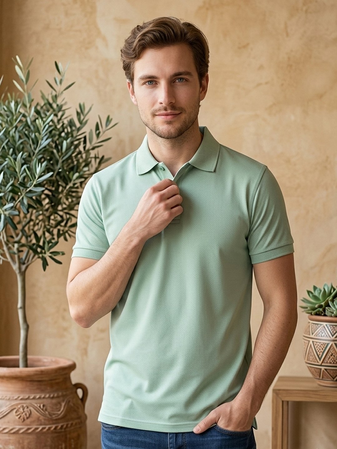 Regular fit polo T-shirt designed for superior comfort with modern styling and premium fabric quality.