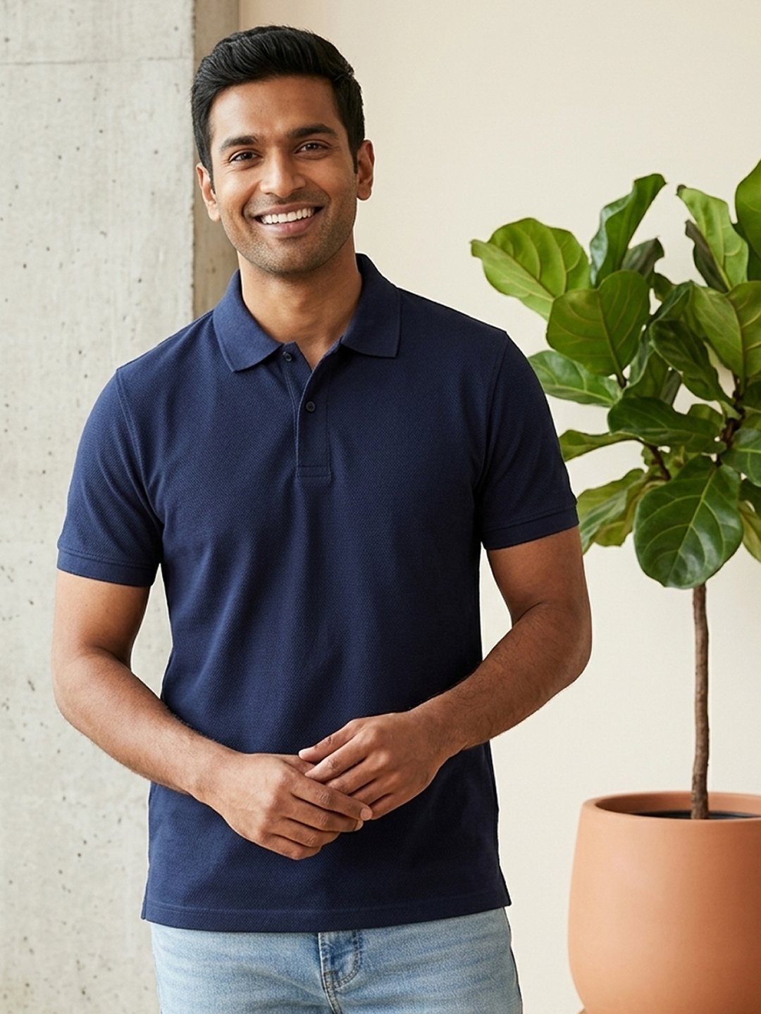 Regular fit polo T-shirt designed for superior comfort with modern styling and premium fabric quality.