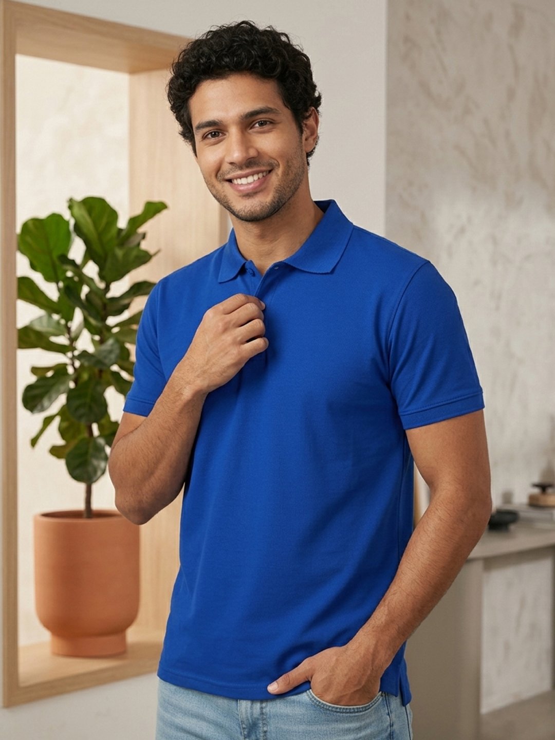 Regular fit polo T-shirt designed for superior comfort with modern styling and premium fabric quality.