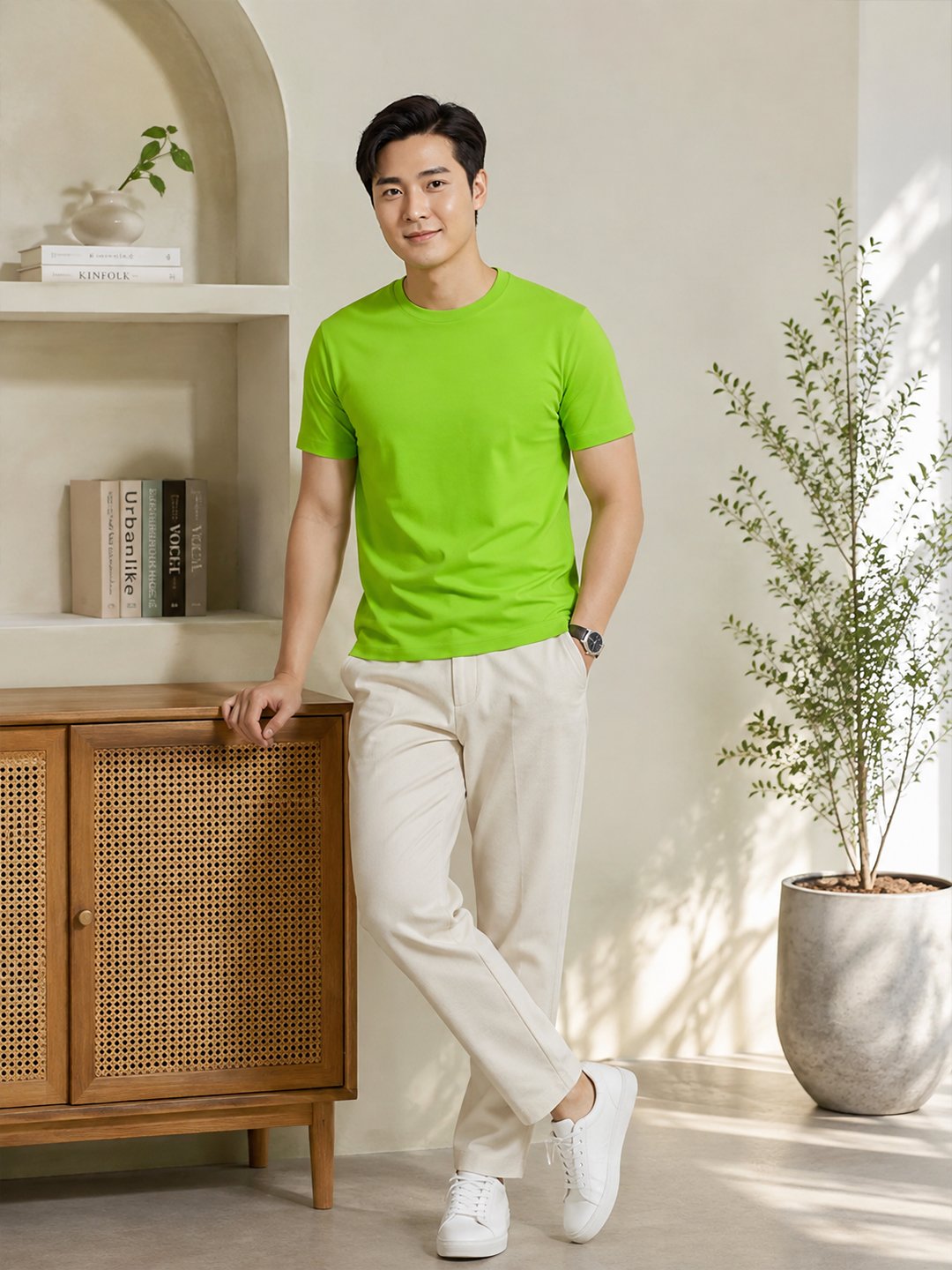 Dfnk Falcons Sea-Green Men's round neck casual t-shirt with short sleeves and relaxed regular fit, suitable for daily wear and outings.