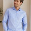 Dfnk George Water Jet Blue Smart everyday shirt with long sleeves and classic collar, featuring a practical chest pocket for versatile styling.