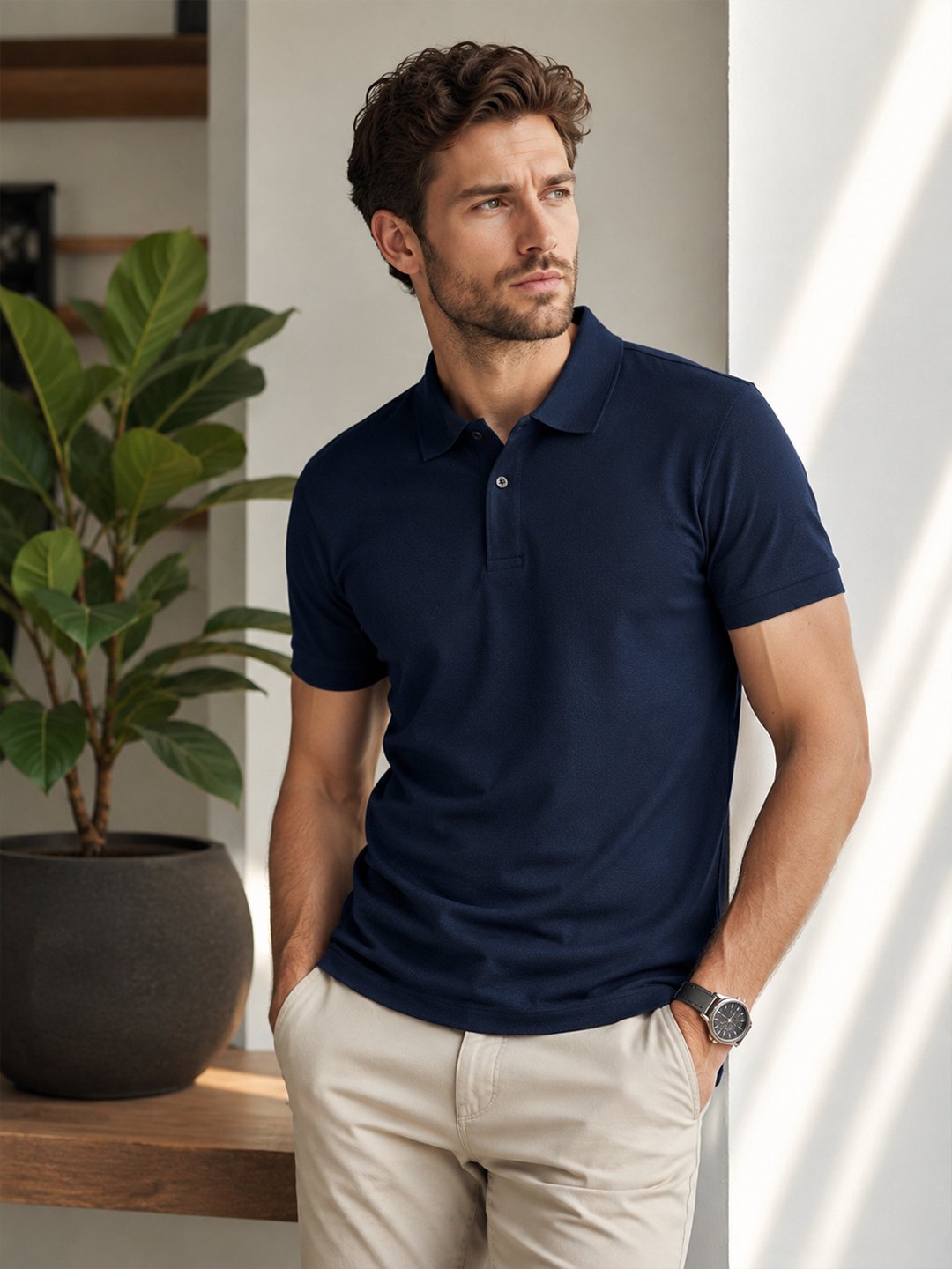 Men's casual polo designed with refined finishing and breathable fabric for effortless all-day comfort.