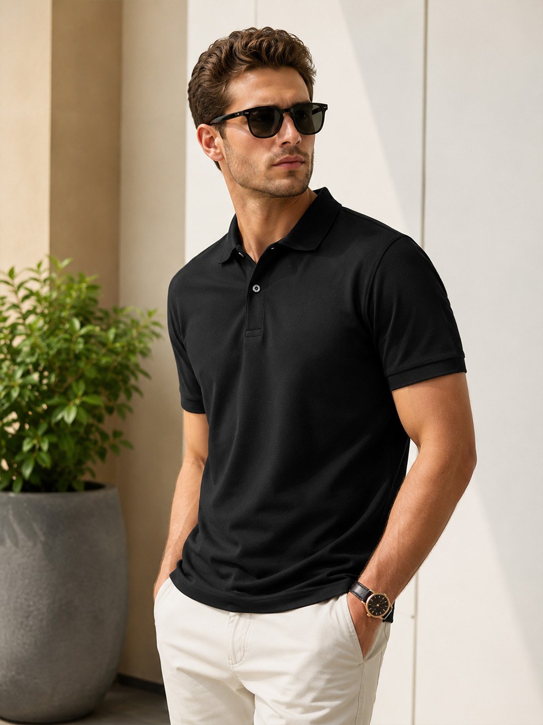 Men's casual polo designed with refined finishing and breathable fabric for effortless all-day comfort.