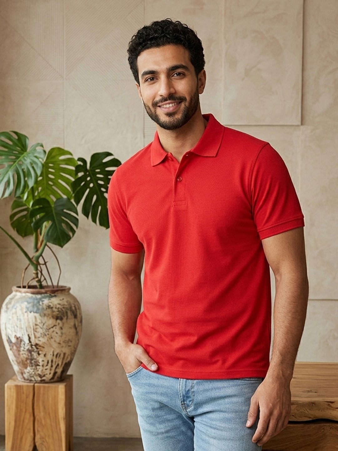 Men's casual polo designed with refined finishing and breathable fabric for effortless all-day comfort.