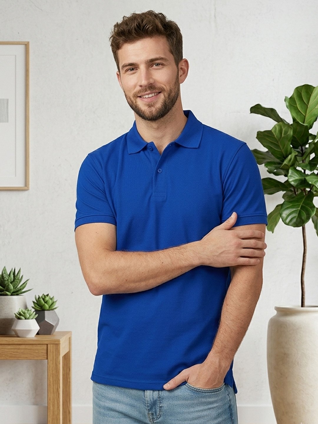 Men's casual polo designed with refined finishing and breathable fabric for effortless all-day comfort.