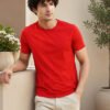Men's casual short sleeve t-shirt featuring round neckline and regular fit, ideal for everyday wear and relaxed styling.