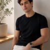 Men's versatile casual t-shirt featuring half sleeves, classic neckline and comfortable fit for modern everyday styling.