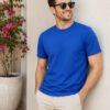 Men's versatile casual t-shirt featuring half sleeves, classic neckline and comfortable fit for modern everyday styling.