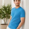 Men's versatile casual t-shirt featuring half sleeves, classic neckline and comfortable fit for modern everyday styling.