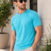 Everyday wear t-shirt with short sleeves and round neckline, offering comfortable styling for casual occasions and outings.