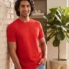 Dfnk Sports Red Regular fit casual t-shirt with half sleeves and timeless neckline, suitable for relaxed outfits and everyday fashion.
