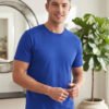 Dfnk Sports Royal-Blue Regular fit casual t-shirt with half sleeves and timeless neckline, suitable for relaxed outfits and everyday fashion.