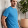 Dfnk Sports Sky-Blue Regular fit casual t-shirt with half sleeves and timeless neckline, suitable for relaxed outfits and everyday fashion.