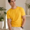 Modern casual tee featuring a comfortable fit, short sleeves and round neckline for effortless everyday outfit styling.