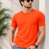 Regular fit casual t-shirt with short sleeves and simple neckline, perfect for creating relaxed everyday fashion outfits.
