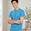 Regular fit casual t-shirt with short sleeves and simple neckline, perfect for creating relaxed everyday fashion outfits.