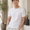 Regular fit casual t-shirt with short sleeves and simple neckline, perfect for creating relaxed everyday fashion outfits.