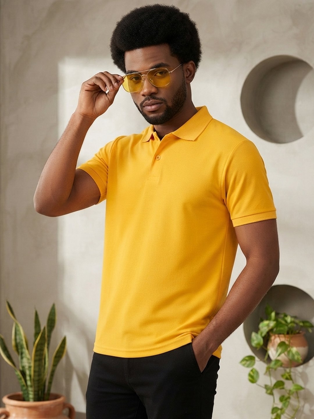 DFNK Berline men's teal polo T-shirt with classic collar and regular fit for stylish everyday wear