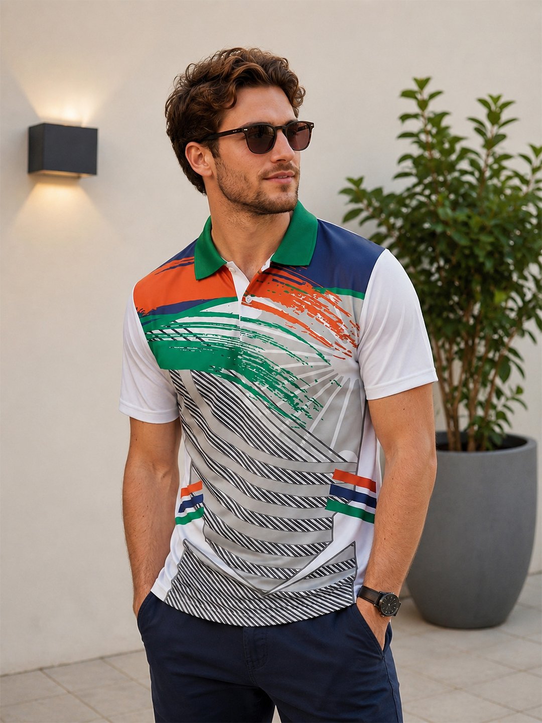Sublimation T-shirts Grey Sports polo t-shirt featuring a collared neckline, short sleeves and performance-inspired design for gym, training and outdoor activities.