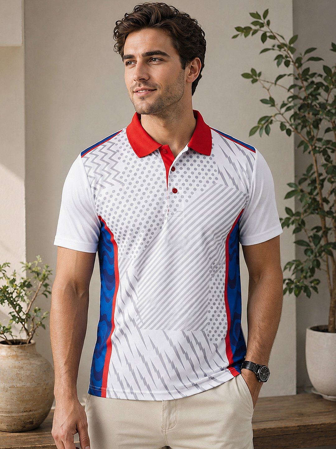 Sublimation T-shirts Mahroon Sports polo t-shirt featuring a collared neckline, short sleeves and performance-inspired design for gym, training and outdoor activities.