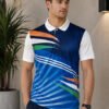 Sublimation T-shirts Peach Sports polo t-shirt featuring a collared neckline, short sleeves and performance-inspired design for gym, training and outdoor activities.