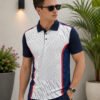 Sublimation T-shirts White Sports polo t-shirt featuring a collared neckline, short sleeves and performance-inspired design for gym, training and outdoor activities.