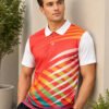 Sublimation Tshirts Pink Sports polo t-shirt featuring a collared neckline, short sleeves and performance-inspired design for gym, training and outdoor activities.