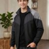 Winter Jacket 19 Black Colour Men’s zip-up jacket with a stand collar, ribbed cuffs, side pockets, and versatile design suitable for everyday casual outfits.