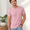 Modern casual tee featuring a comfortable fit, short sleeves and round neckline for effortless everyday outfit styling.
